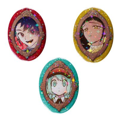 魔男のイチ(マダンノイチ)の『魔男のイチ』魔女の鏡ホログラム缶バッジ