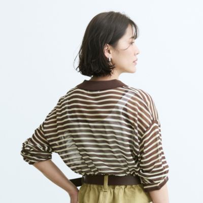 emmi(エミ)のシアーボーダーポロニットトップス通販 | 集英社HAPPY