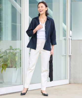 新品 自由区 COOLMAXテーパードパンツ 自由区(ジユウク)の【接触冷感・吸湿・速乾・XXSサイズあり