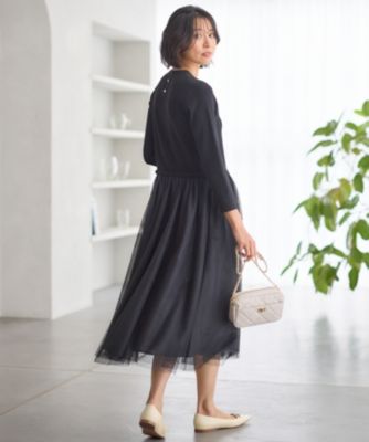 23区 S(ニジュウサンク エス)の【洗える】チュールコンビ ワンピース