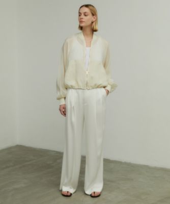 完売品✨ベイジ　beige. ジネット　GINETTE サテンストレートパンツ BEIGE，(ベイジ)の【Precious 6月号掲載】GINETTE / ストレート