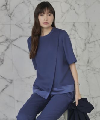 a*s様 icb FluidBackSatin Tブラウス 新品　大きいサイズ ICB(アイシービー)の【新色追加・接触冷感・UVケア・速乾・洗える