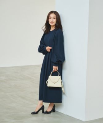 #newans 亀恭子さんコラボ　ギャザーショルダーブラウス　1 新品 Newans(ハッシュニュアンス)の【セレモニーにも】〈亀恭子さん