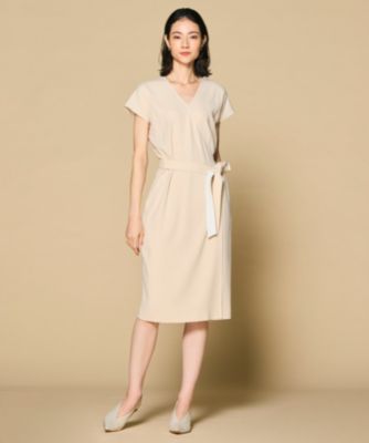BEIGEベイジ　シンディネイビー ラップスタイル 半袖ワンピースサイズ4洗える BEIGE，(ベイジ，)｜CINDY（シンディ）/ラップワンピース/Black