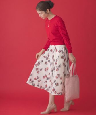 組曲(クミキョク)のチューリッププリント フレアスカート通販