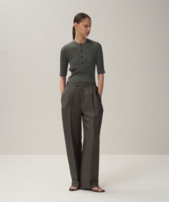 トップス ATON RAMIE WOOL RIB | HENRYNECK SWEATER ATON / RAMIE WOOL RIB HENRYNECK SWEATER | THE LIBRARY（ザ