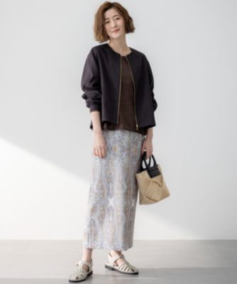 23区 リネン レーヨン ストレッチブルゾン 洗える】リネンレーヨンストレッチ ブルゾン / 23区 | ファッション