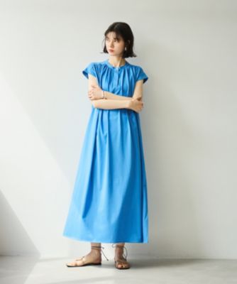 #Newans 乾燥機可能／接触冷感ヨークギャザーロングワンピース Newans(ハッシュニュアンス)の【乾燥機可能/接触冷感】ヨーク