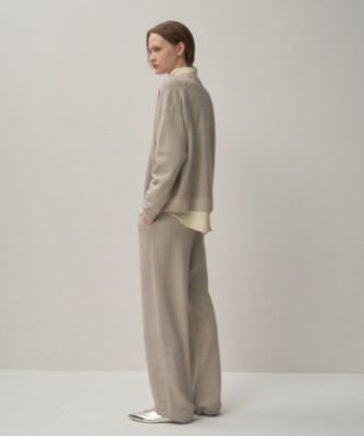 新品 ATON スラックス ベージュ ATON(エイトン)のVINTAGE KNIT | イージーストレートパンツ通販