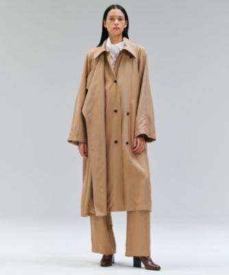 BEIGE，(ベイジ)のCOBURN / シルク混ロングステンカラーコート