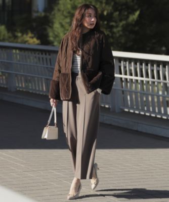 ANY SIS(エニィスィス)のフェイクファーコンビキルティング アウター