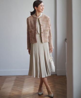 23区 S(ニジュウサンク エス)のGIOLICAツイード ノーカラー ボタン