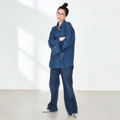 Rie Miller(リエミラー)の【RM denim】刺繍入りビッグデニム