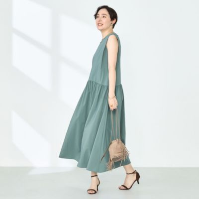 NOLLEY'S(ノーリーズ)の撥水ストレッチタフタギャザーワンピース NOLLEY'S(ノーリーズ)の撥水ストレッチタフタギャザーワンピース