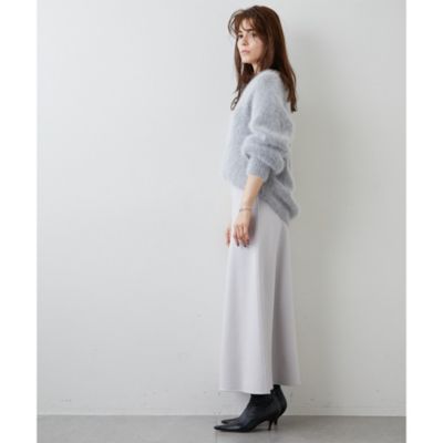 ⭐️完売品　ウィムガゼット　ジーロンラムフレアスカート　Free アイボリー ⭐️完売品 ウィムガゼット ジーロンラムフレアスカート Free