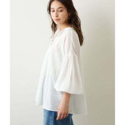 Whim Gazette(ウィム ガゼット)のローン2WAYギャザーブラウス通販