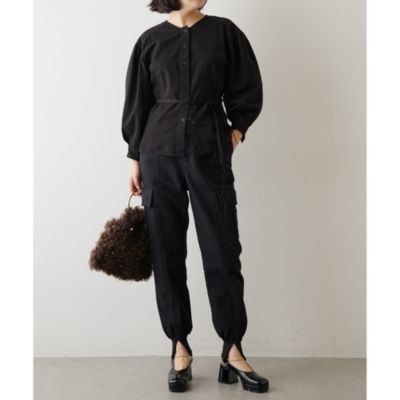 Whim Gazette(ウィム ガゼット)の【Col Pierrot】裾リブデニムパンツ