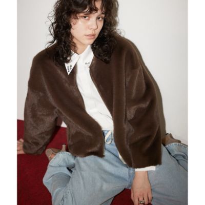 Whim Gazette THE PAUSE フェイクファー ショートコート Whim Gazette(ウィム ガゼット)の【THE PAUSE】フェイクファー