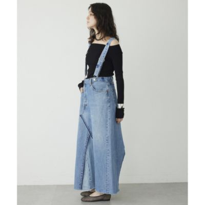 Whim Gazette(ウィム ガゼット)の【Jeanie Blue】SUSPENDERスカート