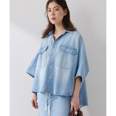 Whim Gazette ウィムガゼット　デニムドルマンシャツ　今季完売品 ウィムガゼット Whim Gazette DENIMドルマンシャツ （blue