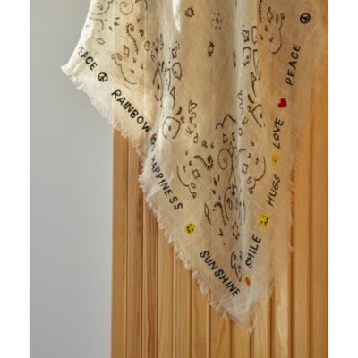 【Kasumisou様限定】CITRUSバンダナ刺繍スカーフベージュ Whim Gazette(ウィム ガゼット)の【CITRUS】バンダナ刺繍スカーフ通販