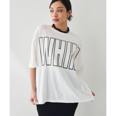 Whim Gazette リラックスロゴTシャツ オーバーサイズ ホワイト Whim Gazette(ウィム ガゼット)のリラックスロゴTシャツ通販 | LEEマルシェ