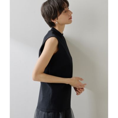 Whim Gazette(ウィム ガゼット)のガーターニットノースリーブプル