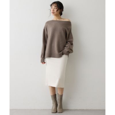 24SS 極美品 ウィムガゼット ダブルクロススリットスカート タイトスカート 24SS 極美品 ウィムガゼット ダブルクロススリットスカート