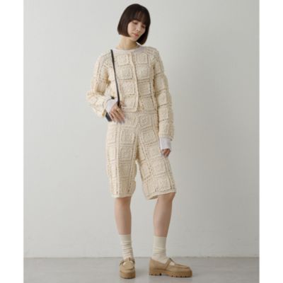 Whim Gazette(ウィム ガゼット)のハンドクロシェハーフパンツ通販