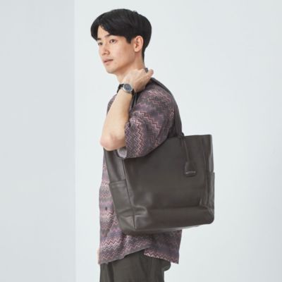 UNITED ARROWS green label relaxing：MEN'S(ユナイテッドアローズ グリーンレーベル リラクシング)のSC GLR  ファンクショナル レザー トートバッグ タテ V2通販 | 集英社HAPPY PLUS STORE