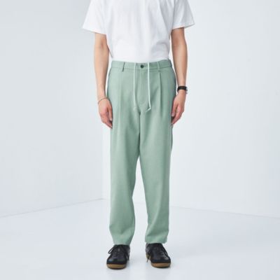 UNITED ARROWS green label relaxing：MEN'S(ユナイテッドアローズ グリーンレーベル リラクシング)のヘザー ピンヘッド 1プリーツ ユーティリティパンツ 9分丈 イージーパンツ -ストレッチ・防シワ-通販 | 集英社HAPPY PLUS STORE