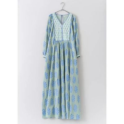 ne Quittez pas(ヌキテパ)のCOTTON VOILE ETHNIC COMBINATION PRINT GATHER DRESS通販 |  集英社HAPPY PLUS STORE