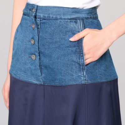 Rito リト ASYMMETRY DENIM SKIRT デニムスカート-connectedremag.com