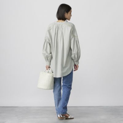 Cotton Linen Lace Blouse | Pasand by ne Quittez pas | パサン
