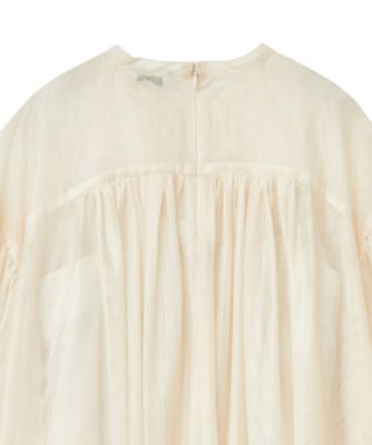 CLANE SHEER TULLE BALLOON SLEEVE TOPS