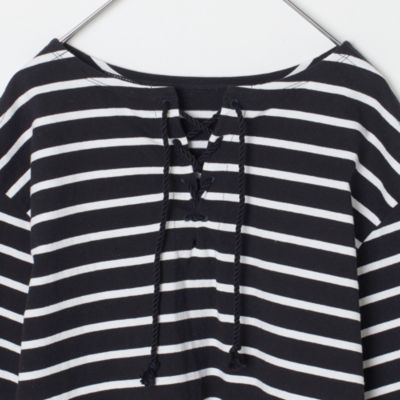 TICCA ティッカ　ニットバスク シャツ ホワイトxレッドボーダー o1280128015081504900.jpg
