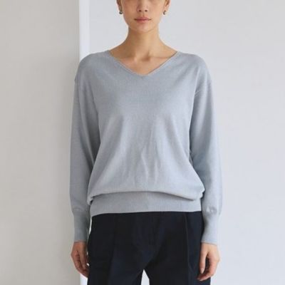 【新品】ドレスハーセルフ ボートネックトップス M-L グレー DRESS HERSELF ONLINESHOP / ドレス ハーセルフ オンラインショップ