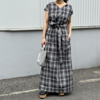 12closet ロング　ワンピース　ネイビー　フリーサイズ スタッフがお試し！／【LEE7月号掲載】12closetの【洗える