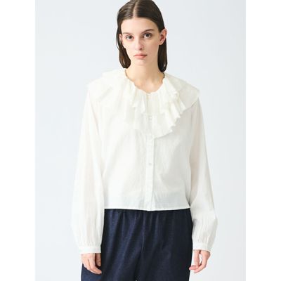 mizuiro ind(ミズイロインド)のダブルフリルカラーシャツ通販 | 集英社