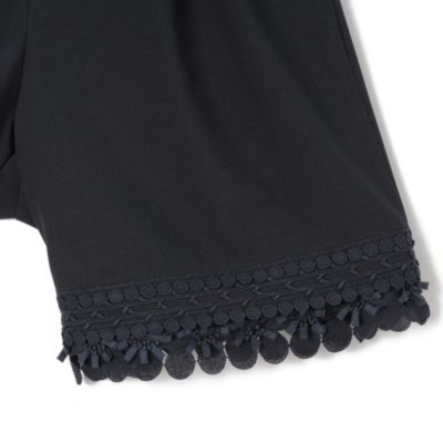 MUVEIL ミュベール ピロー レース パンツ リネン ネイビー　36 MUVEIL ミュベール ピロー レース パンツ リネン ネイビー 36