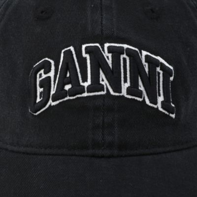キャップ Ganni Canvas cap Ganni Washed Cotton Canvas Cap Emb | italist