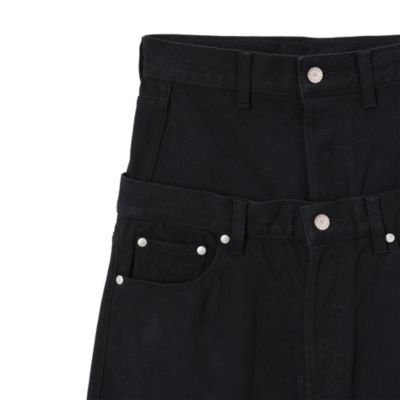 パンツ QUIITO REDENIM W WAIST PANTS BLACK QUIITO(キイト)のREDENIM W WAIST PT通販 | mirabella（ミラベラ