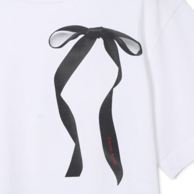 【関税無】SIMONE ROCHA シモーネロシャ リボンデザインTシャツ SIMONE ROCHA(シモーン ロシャ)のRIBBON BOW TAIL PRINT T