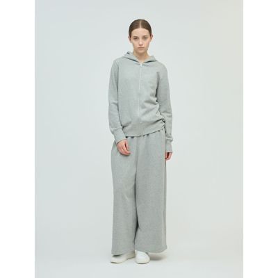 【美品】mizuiro ind パーカー　 薄グレー mizuiro ind(ミズイロインド)の裏起毛ジップパーカー通販 | LEE