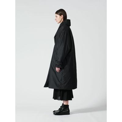 美品✨ミズイロインド　ドレープロングライトダウンコート　ブラック　近年モデル mizuiro ind(ミズイロインド)のドレープライトダウンコート通販