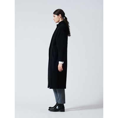 mizuiro ind(ミズイロインド)のウールブレンドスタンドカラーコート