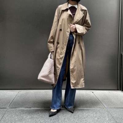 スタッフ身長152cm (別注)ベージュ×水牛ボタン/1