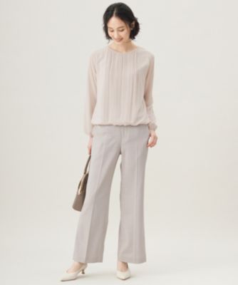 自由区（JIYU−KU）/【セットアップ対応・洗える】ウールブレンドセットアップ パンツ 自由区(ジユウク)の【セットアップ対応・洗える】ウールブレンド