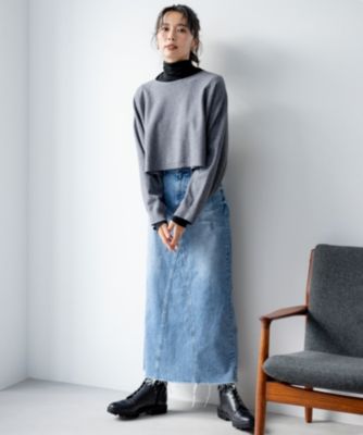 23区(ニジュウサンク)の【洗える】ツインニットクロップド