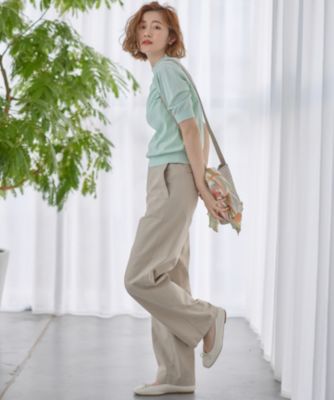 23区【Oggi4月号掲載/洗える】スラブツイルストレッチ ベイカー パンツ 23区 L(ニジュウサンク エル)の【Oggi4月号掲載/洗える】スラブ